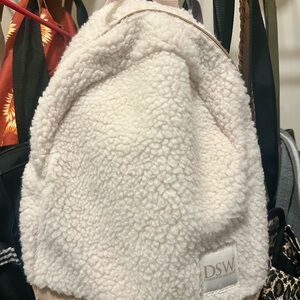 DSW Soft Cream Sherpa Backpack